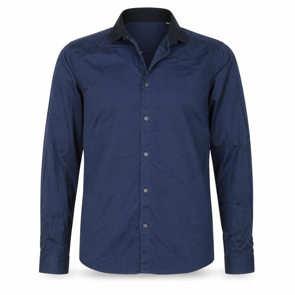 Jack & Jones Men’s Blue Slim Fit Long Sleeve Button-Up Shirt Size M