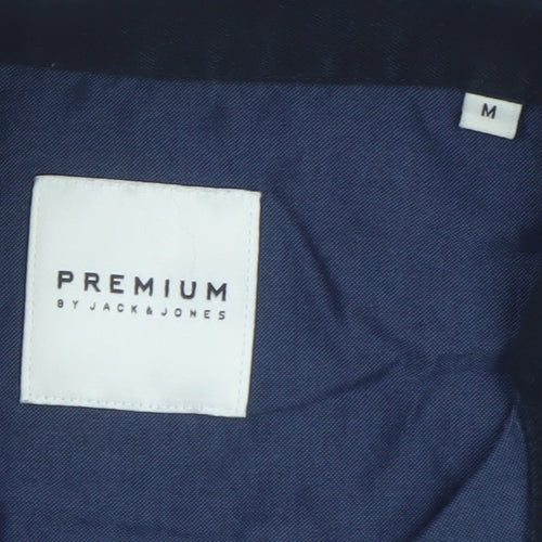 Jack & Jones Men’s Blue Slim Fit Long Sleeve Button-Up Shirt Size M