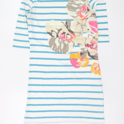 French Connection Women’s Multicoloured Cotton Striped Shift Dress Size 10