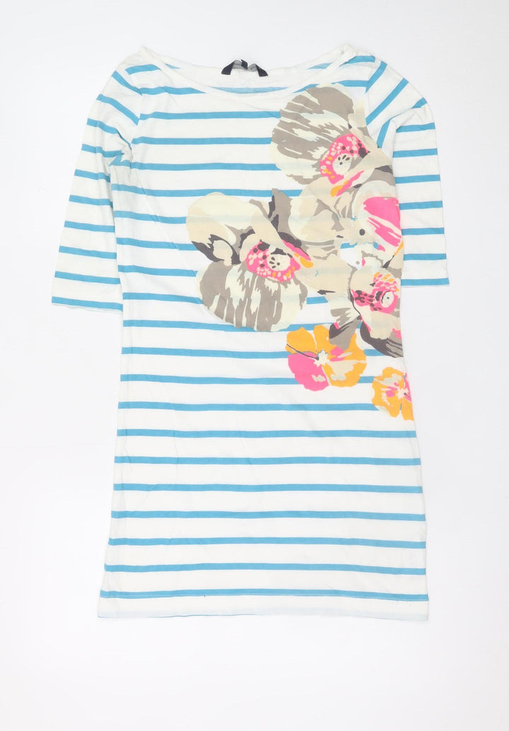 French Connection Women’s Multicoloured Cotton Striped Shift Dress Size 10