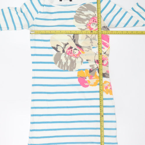 French Connection Women’s Multicoloured Cotton Striped Shift Dress Size 10