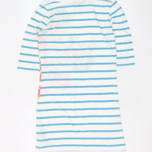 French Connection Women’s Multicoloured Cotton Striped Shift Dress Size 10
