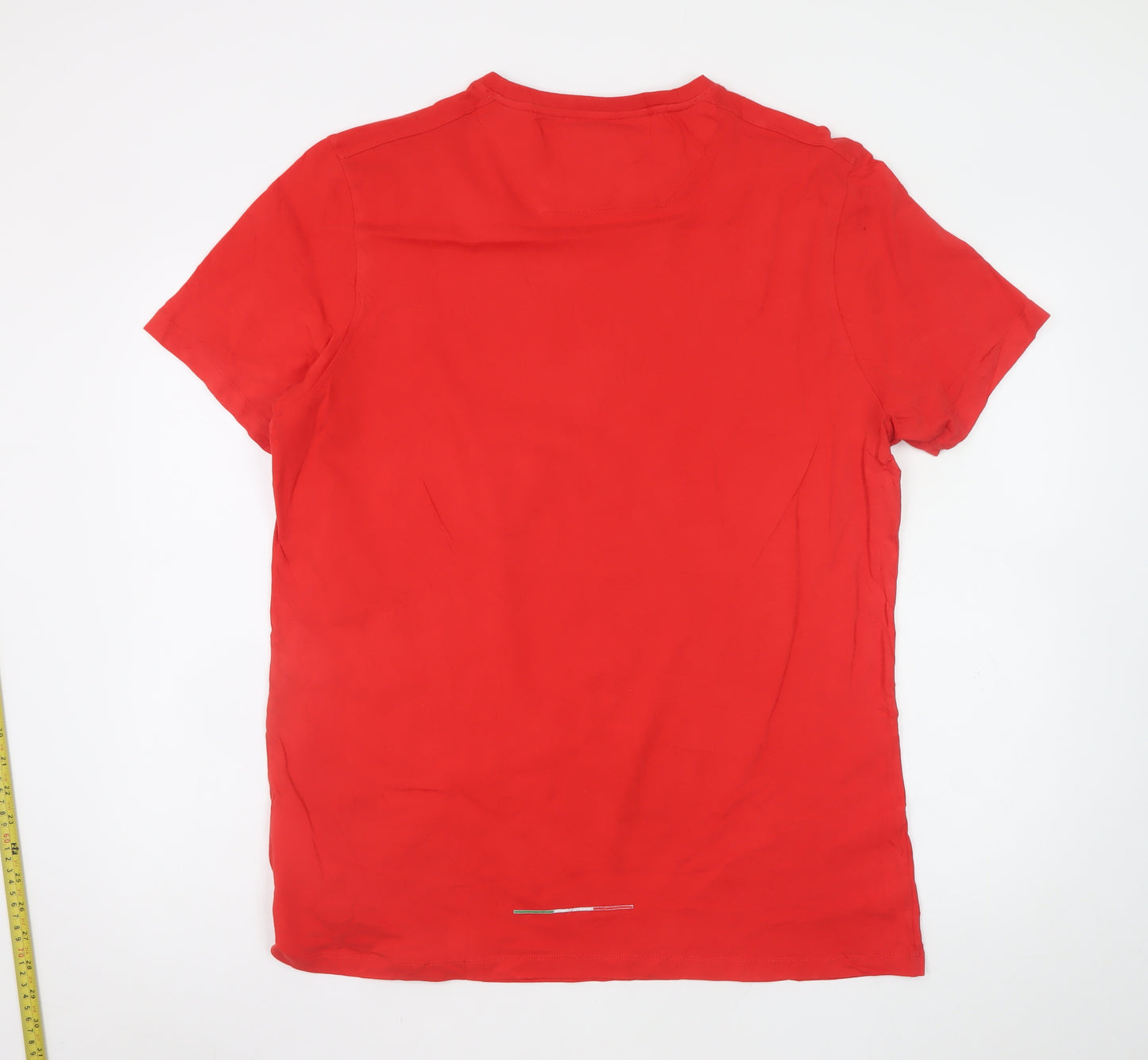 Ferrari Men’s Red Cotton Logo Evolution Graphic T-Shirt XL