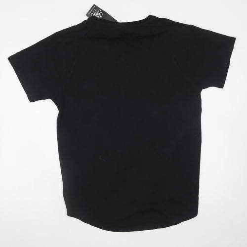 Beck & Hersey Men's Black XL Cotton Graphic Tiger T-Shirt