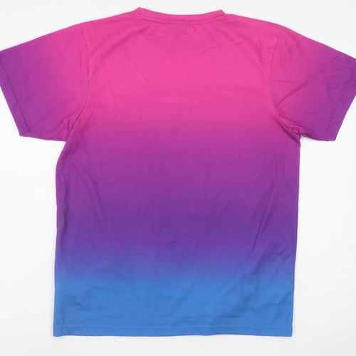Ellesse Men's Multicoloured Gradient Polyester Crew Neck T-Shirt M
