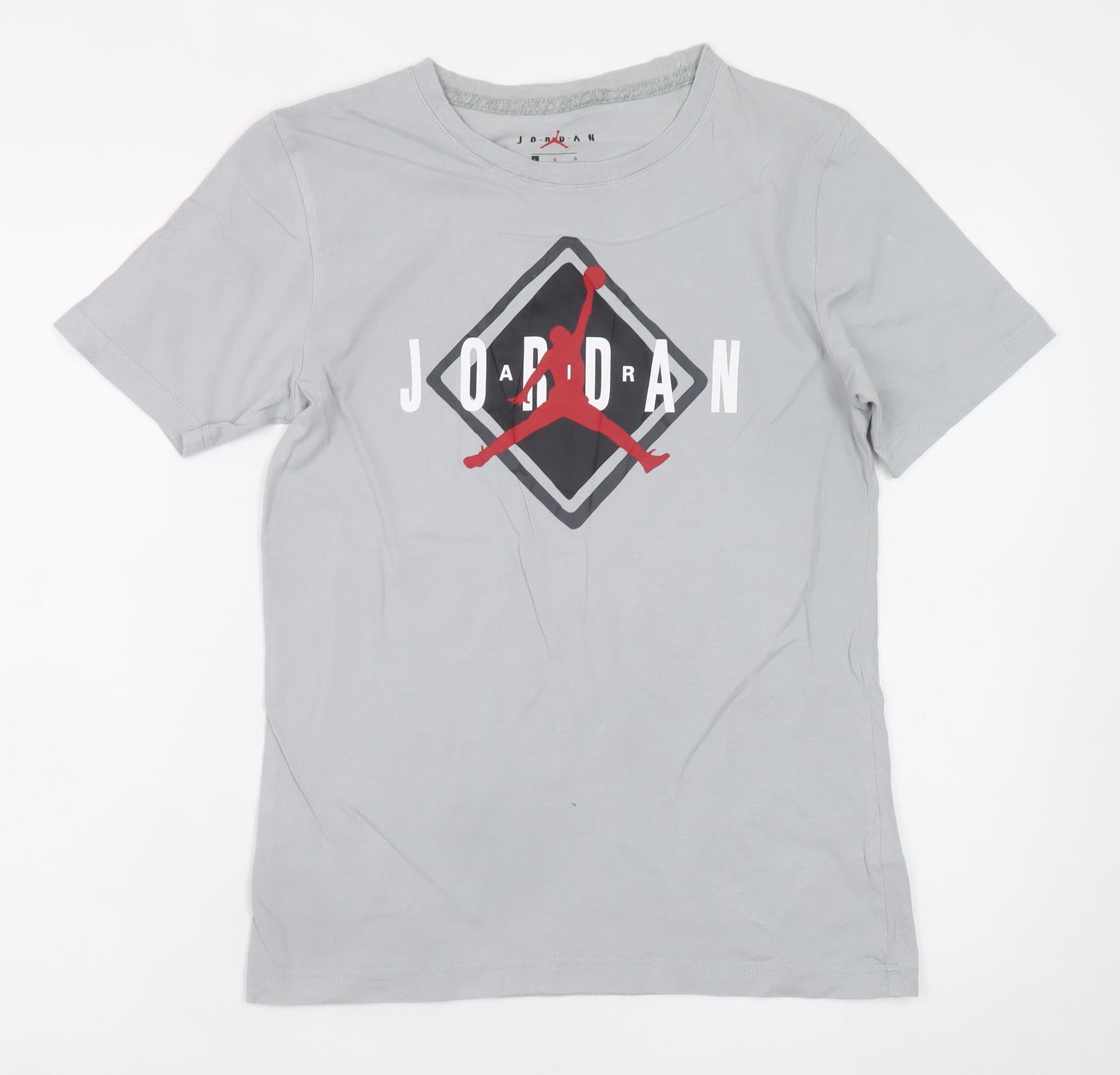Jordan Boys Grey 12-13 Years Sports Graphic Cotton T-Shirt