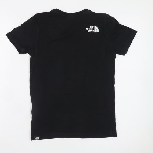 The North Face Boys Black Cotton Graphic T-Shirt L Youth Outdoor Casual