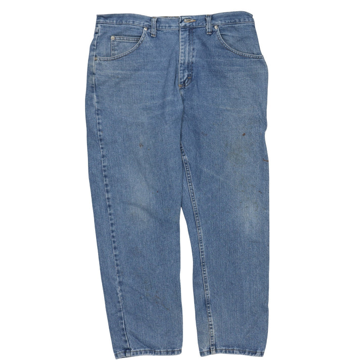 Wrangler Men Blue 36x30 Regular Fit Straight Denim Jeans