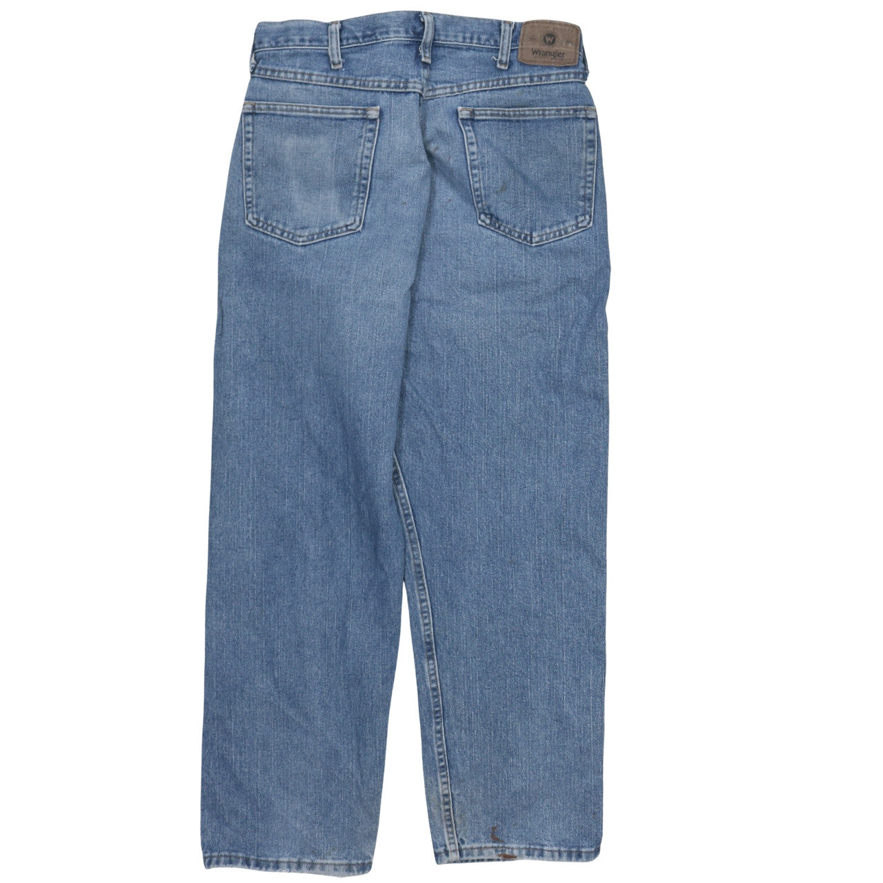 Wrangler Men Blue 36x30 Regular Fit Straight Denim Jeans