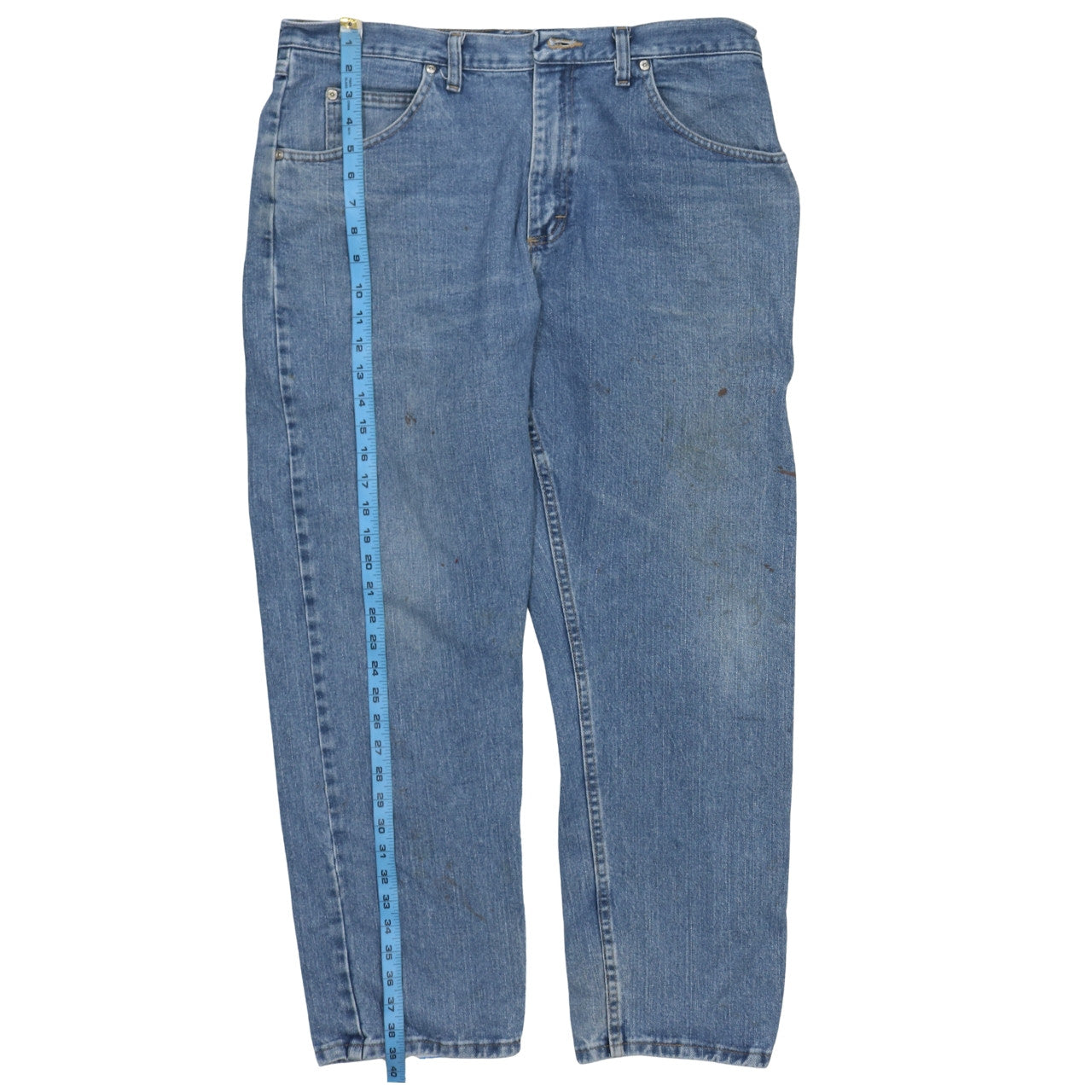 Wrangler Men Blue 36x30 Regular Fit Straight Denim Jeans