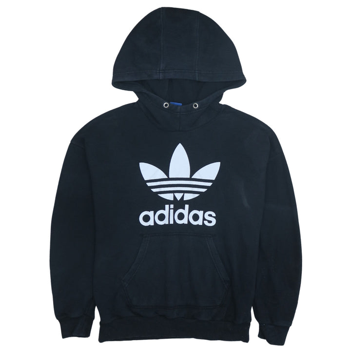 Adidas Men's Black Pullover Hoodie M Sports Logo Fleece Sweatshirt