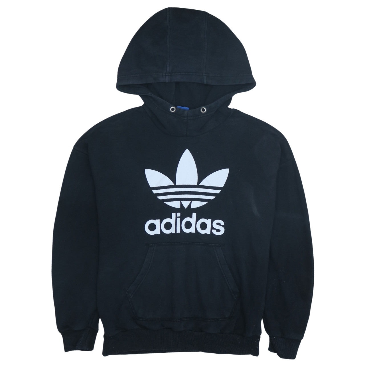 Adidas Men's Black Pullover Hoodie M Sports Logo Fleece Sweatshirt
