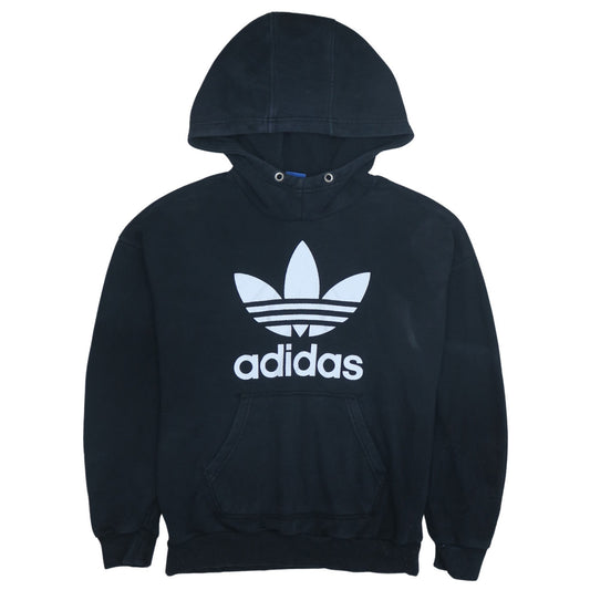 Adidas Men's Black Pullover Hoodie M Sports Logo Fleece Sweatshirt