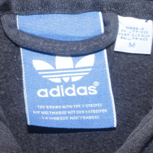 Adidas Men's Black Pullover Hoodie M Sports Logo Fleece Sweatshirt