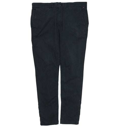 Tommy Jeans Men's Black Slim Fit Chino Trousers Size 34/32