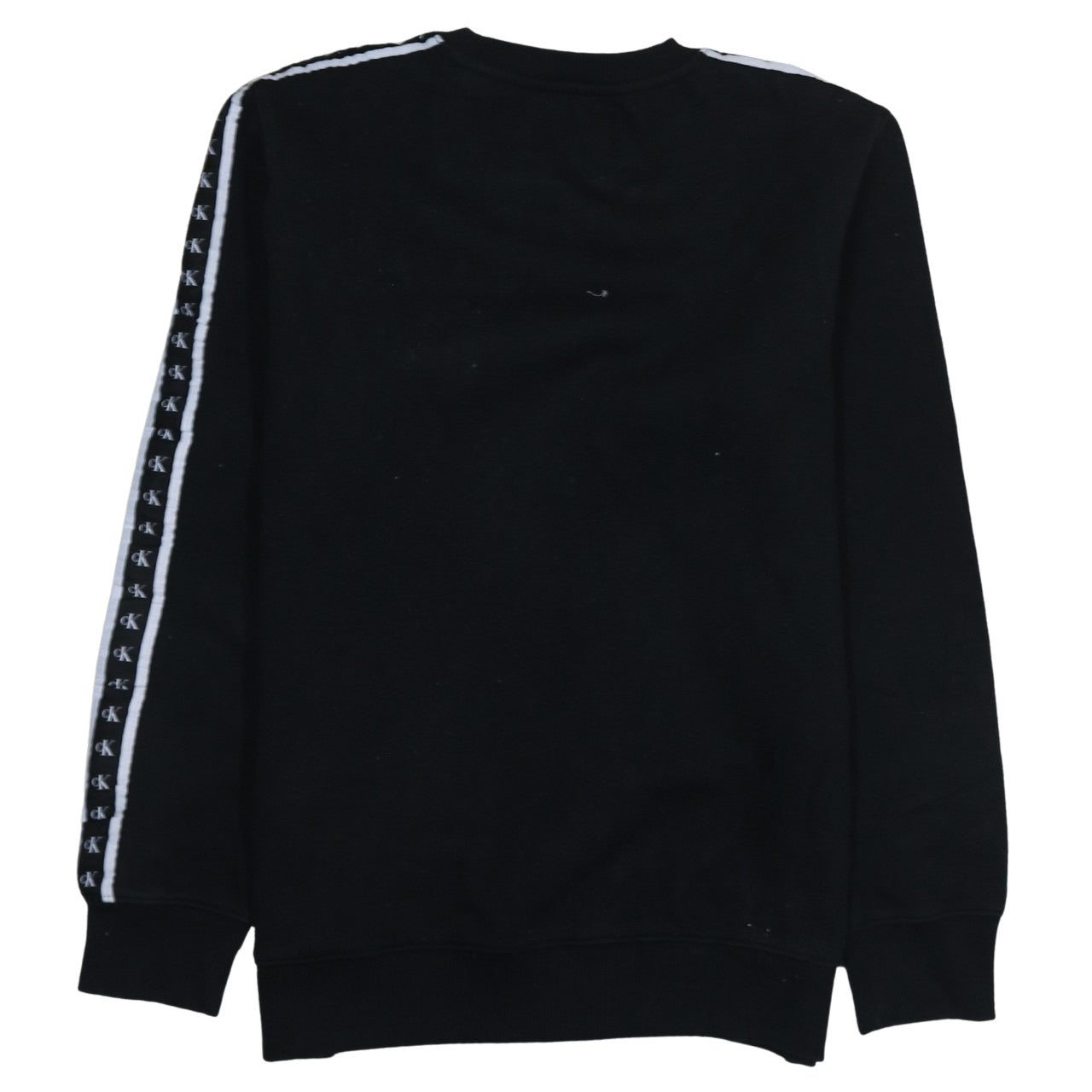 Calvin Klein Jeans Men's Black Logo Tape Pullover Sweatshirt M