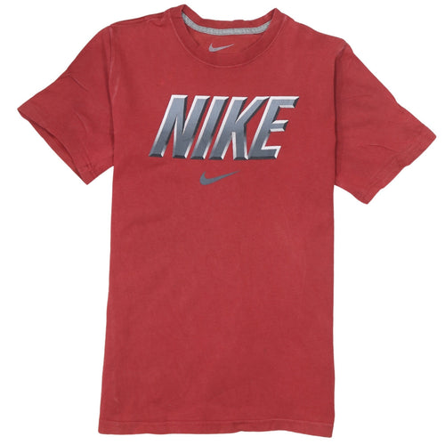 Nike Teens Red Short Sleeve Crew Neck Graphic T-Shirt L