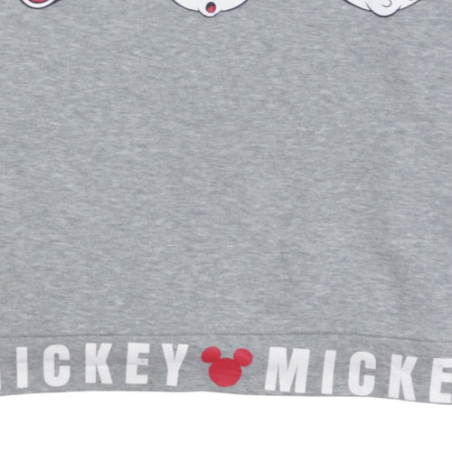 Disney Women's Grey Mickey Mouse Pullover Sweatshirt Size M