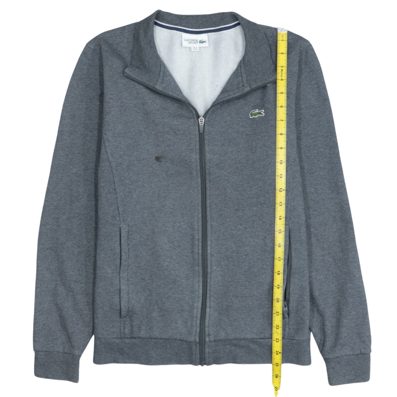 Lacoste Sport Men's Grey Full Zip Sweatshirt Size M