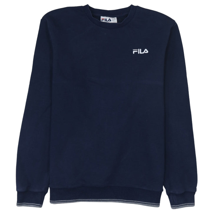 Fila Men's Blue Cotton Blend Crew Neck Pullover Sweatshirt L