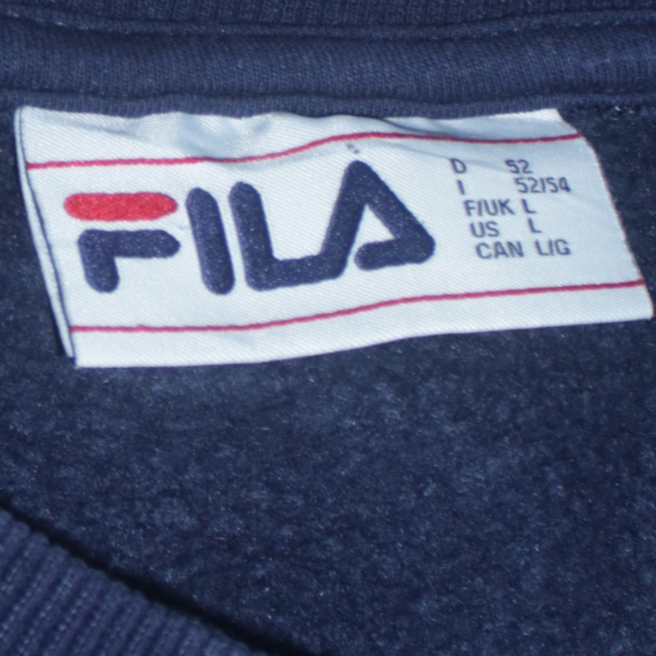 Fila Women’s Navy Blue Crew Neck Pullover Sweatshirt Size L