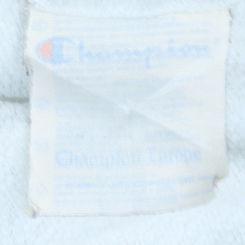 Champion Men's White Pullover Hoodie L Logo Sportswear