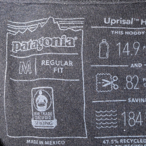 Patagonia Men's Black Regular Fit Logo Pullover Hoodie M