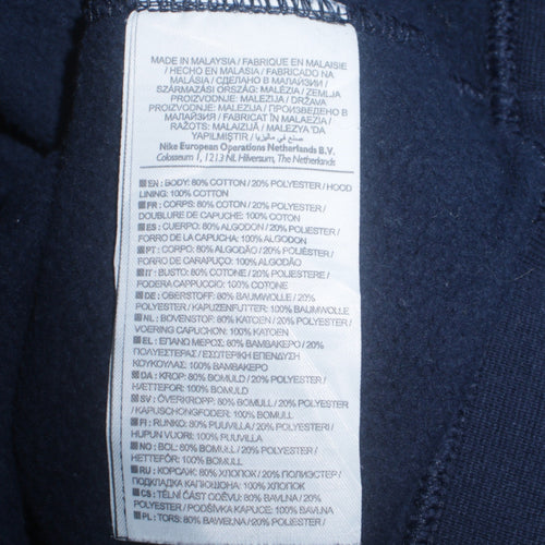 Nike Men's Blue Full Zip Hoodie Size M Sportswear Fleece