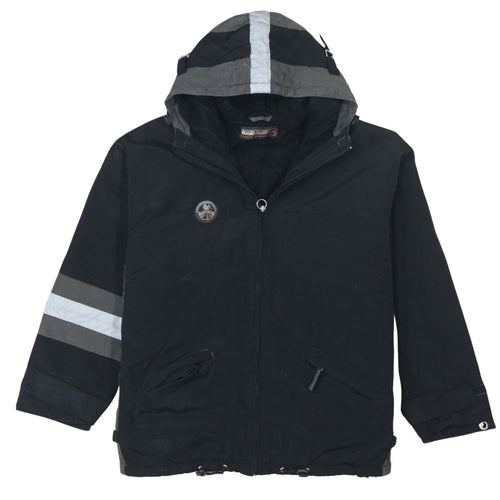 Napapijri Men's Black Hooded Waterproof Parka Jacket M