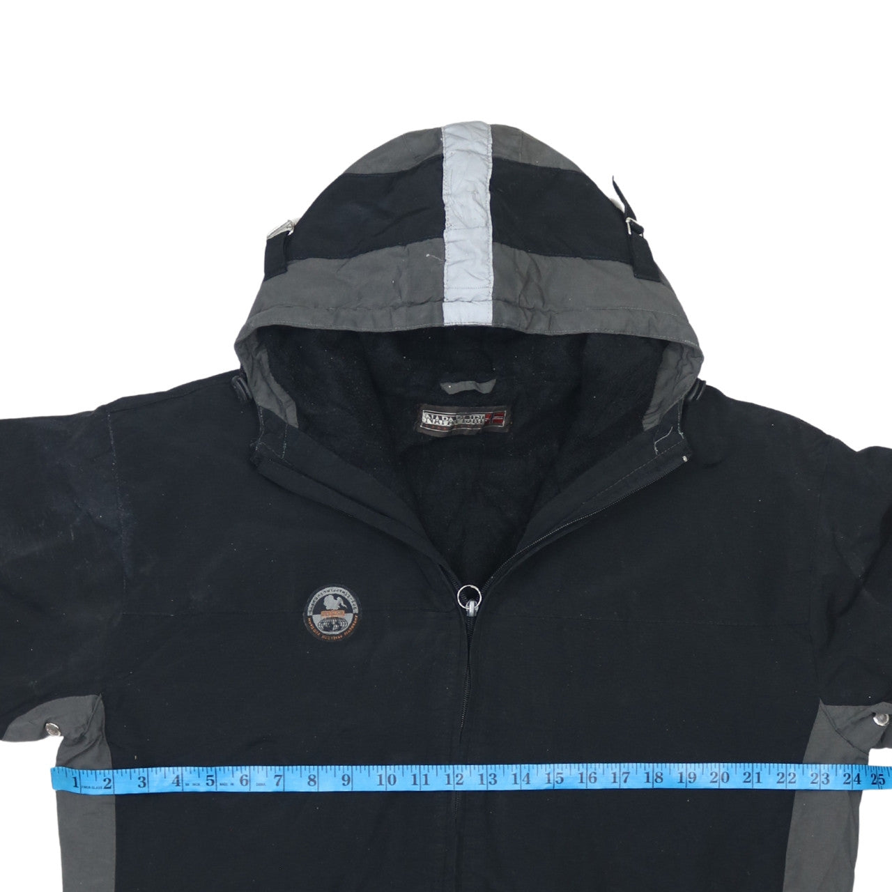 Napapijri Men's Black Hooded Waterproof Parka Jacket M