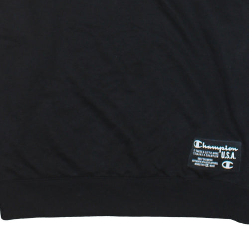 Champion Women’s Black Large Logo Tape Crew Neck Sweatshirt
