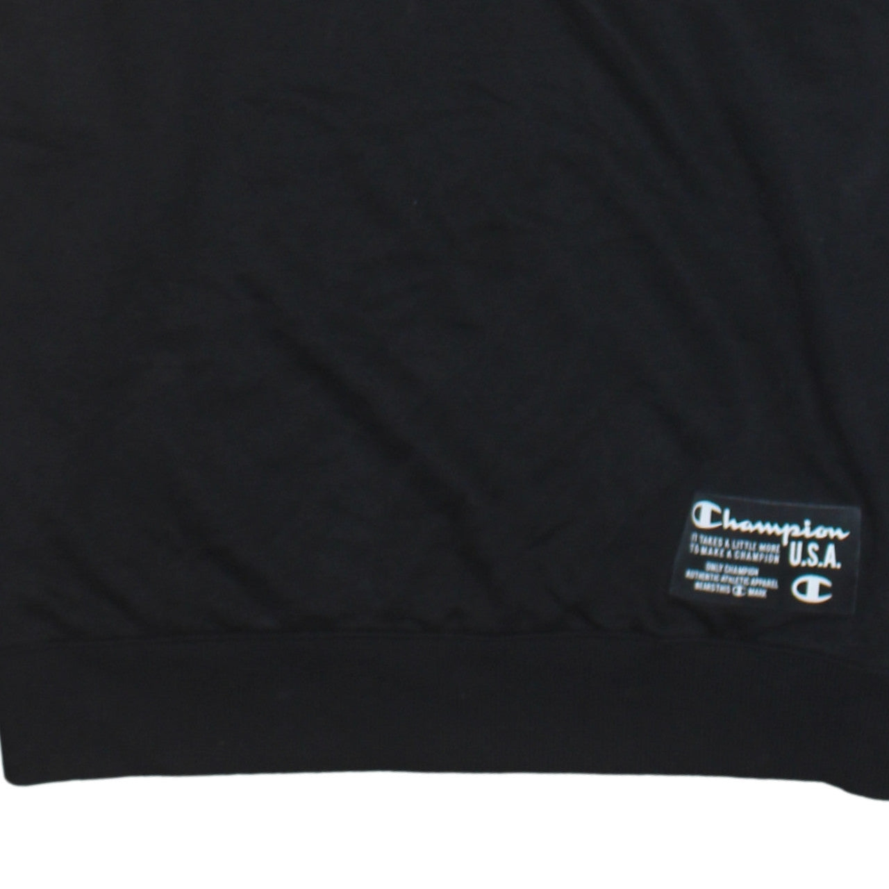 Champion Women’s Black Large Logo Tape Crew Neck Sweatshirt