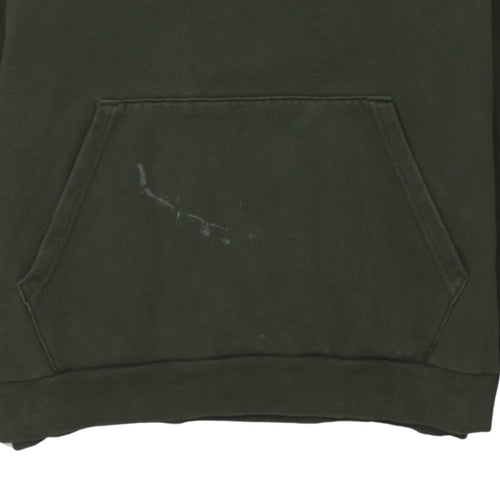 Puma Men's Green Pullover Hoodie M Logo Fleece Sweatshirt