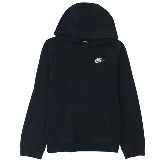 Nike Boys Black XL Pullover Hoodie Standard Fit Logo Fleece Sweatshirt