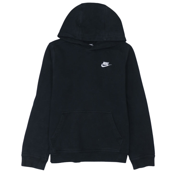 Nike Boys Black XL Pullover Hoodie Standard Fit Logo Fleece Sweatshirt