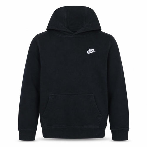 Nike Boys Black XL Pullover Hoodie Standard Fit Logo Fleece Sweatshirt