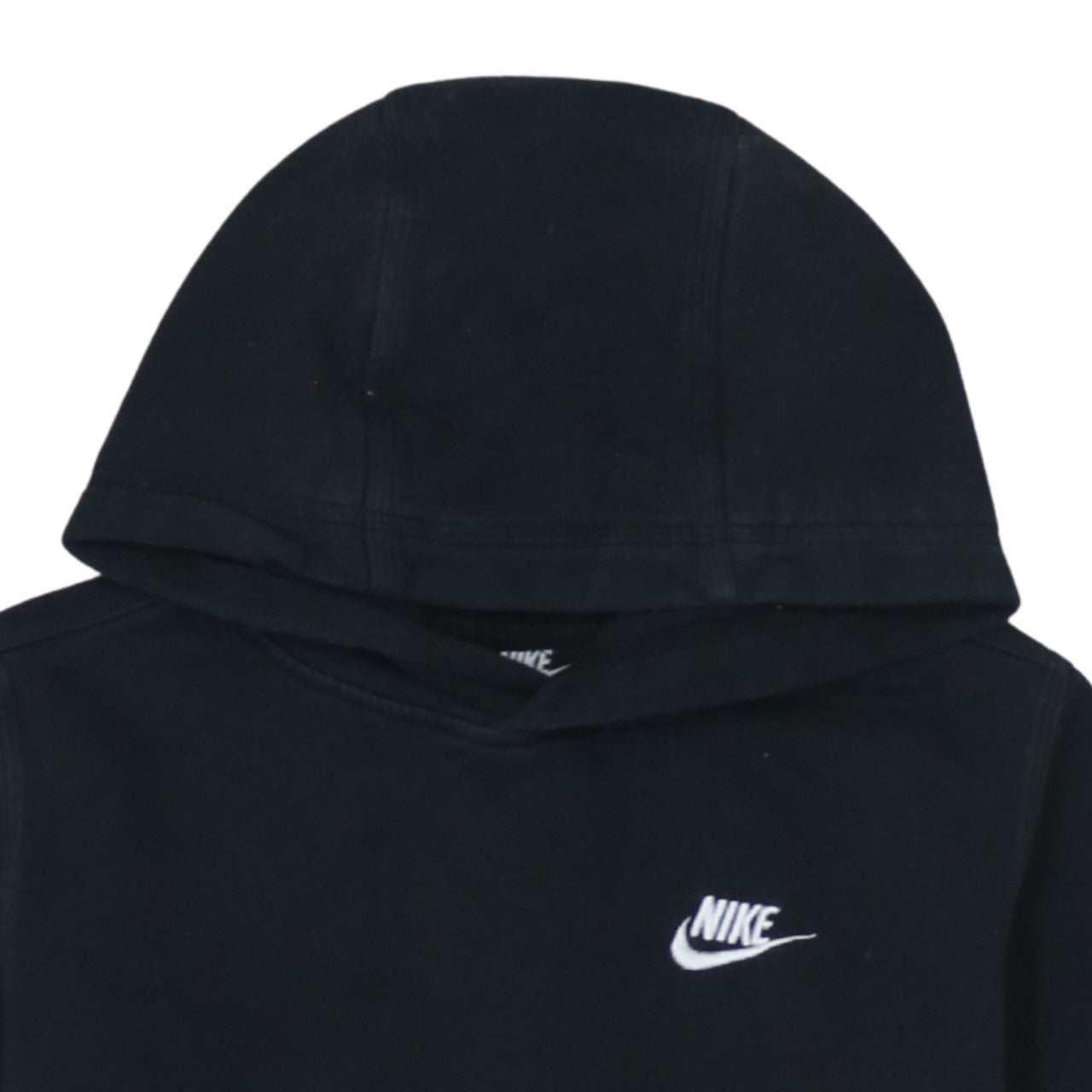 Nike Boys Black XL Pullover Hoodie Standard Fit Logo Fleece Sweatshirt