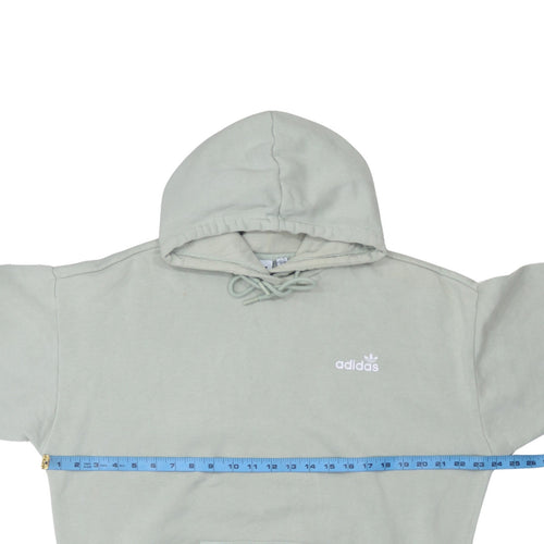 Adidas Women’s Beige Hooded Pullover Sweatshirt UK 14 Logo Print