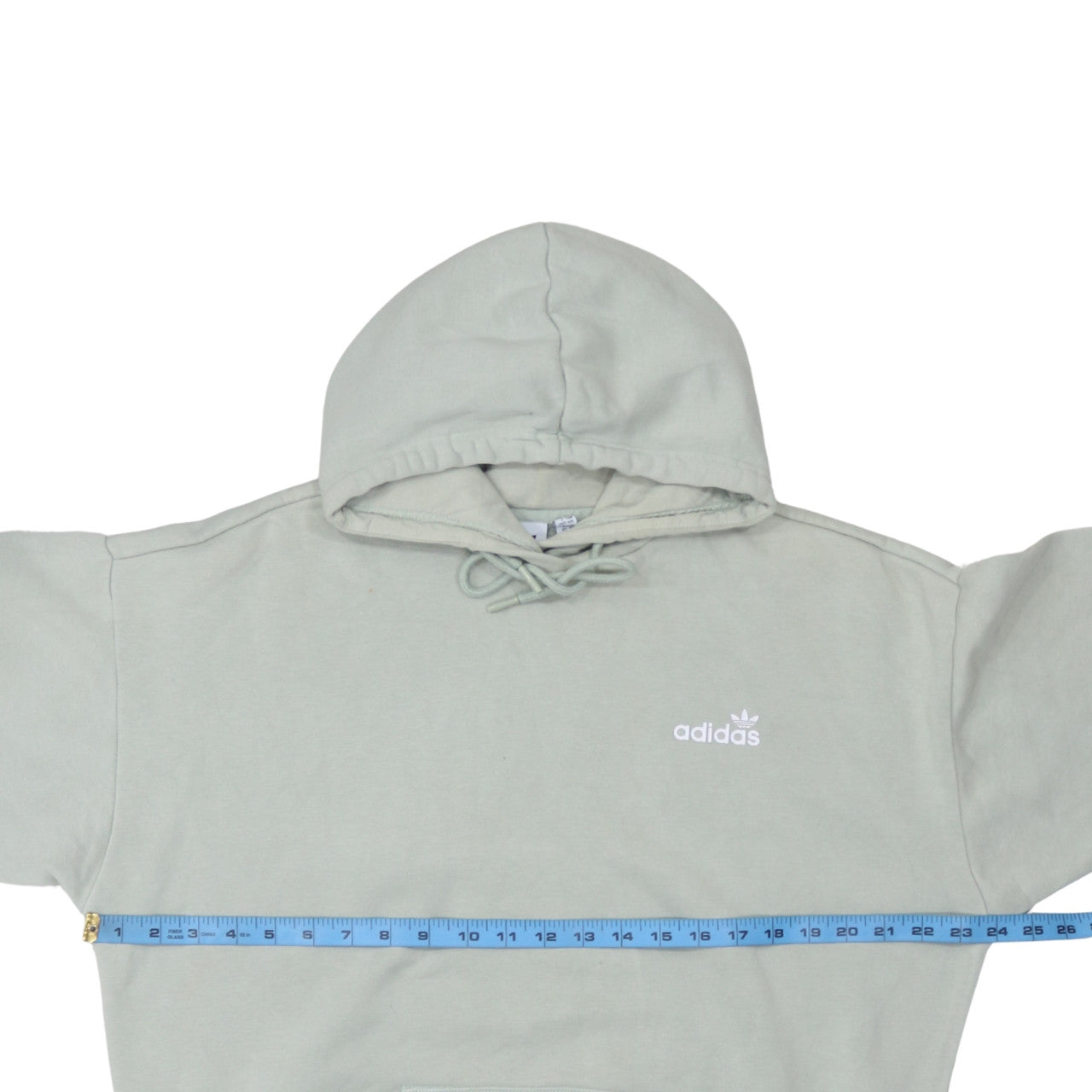 Adidas Women’s Beige Hooded Pullover Sweatshirt UK 14 Logo Print