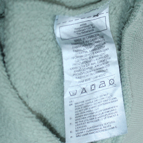 Adidas Women’s Beige Hooded Pullover Sweatshirt UK 14 Logo Print