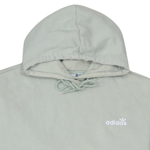 Adidas Women’s Beige Hooded Pullover Sweatshirt UK 14 Logo Print
