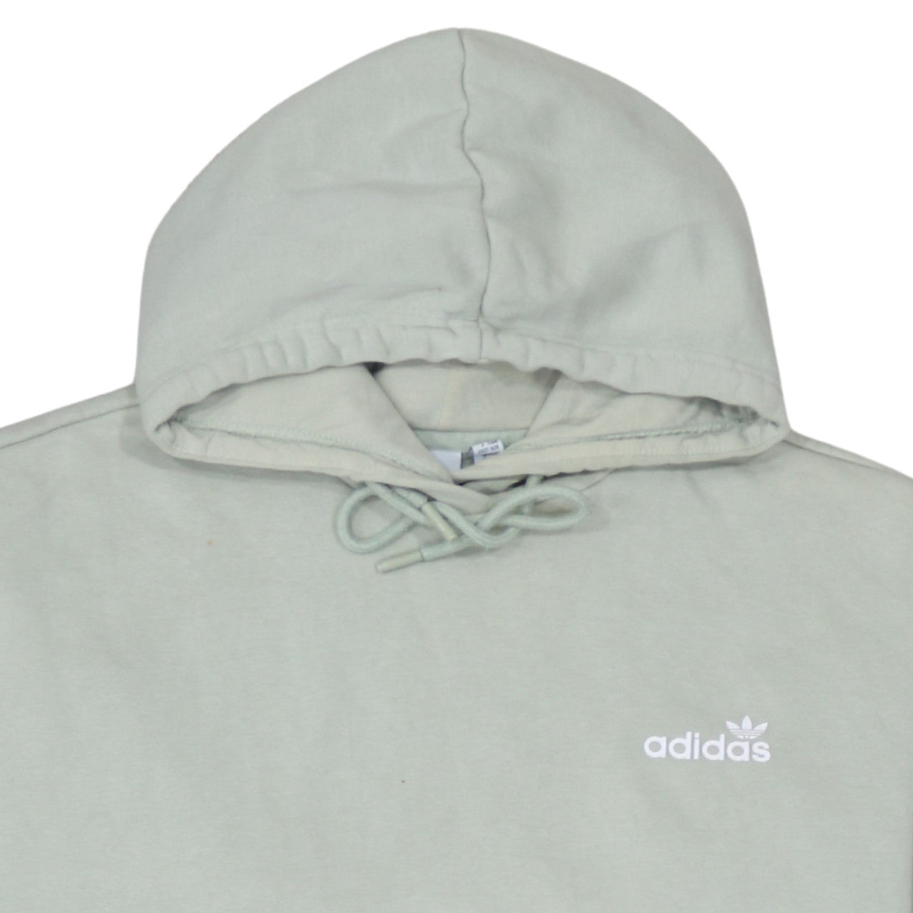 Adidas Women’s Beige Hooded Pullover Sweatshirt UK 14 Logo Print