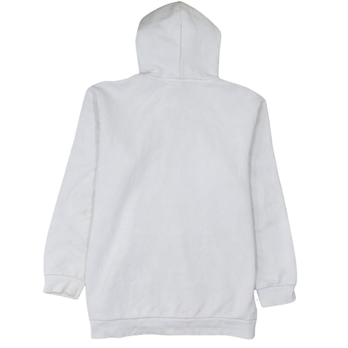 Adidas Men's White Pullover Hoodie L Fleece Logo Sweatshirt