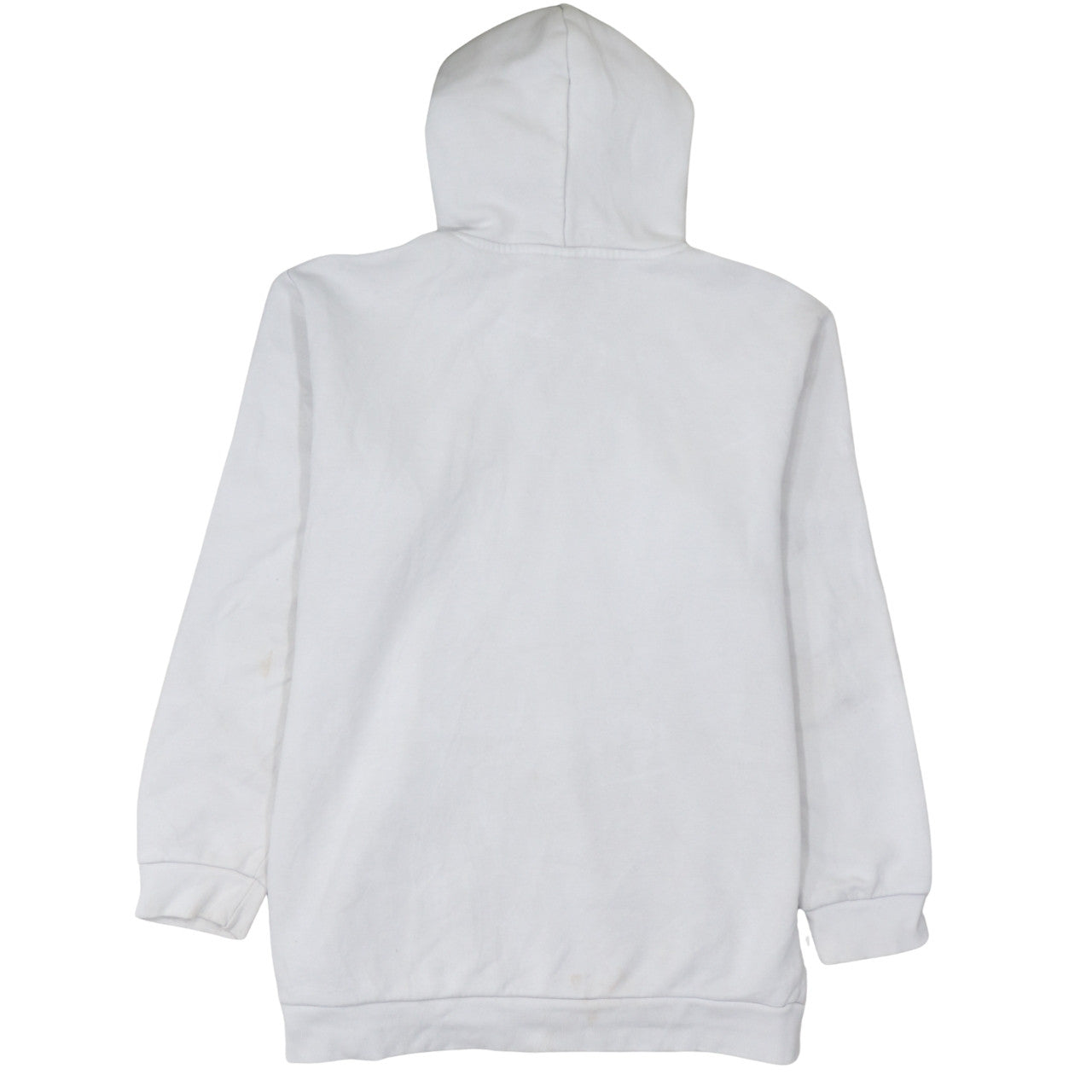 Adidas Men's White Pullover Hoodie L Fleece Logo Sweatshirt