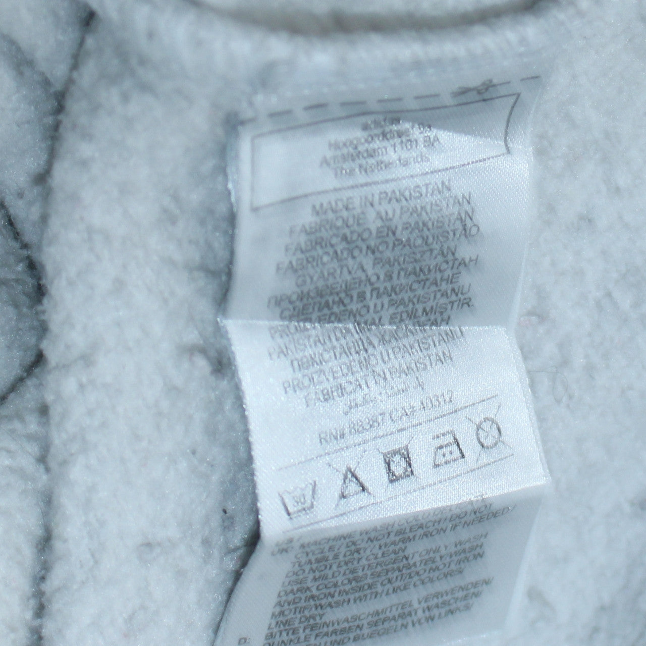 Adidas Men's White Pullover Hoodie L Fleece Logo Sweatshirt