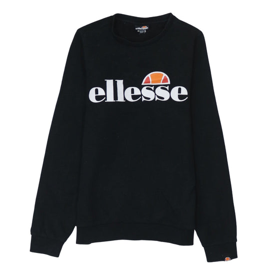 Ellesse Boys Black Sweatshirt Size 13-14 Years Cotton Blend Logo Jumper