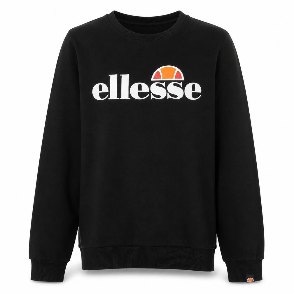Ellesse Boys Black Sweatshirt Size 13-14 Years Cotton Blend Logo Jumper