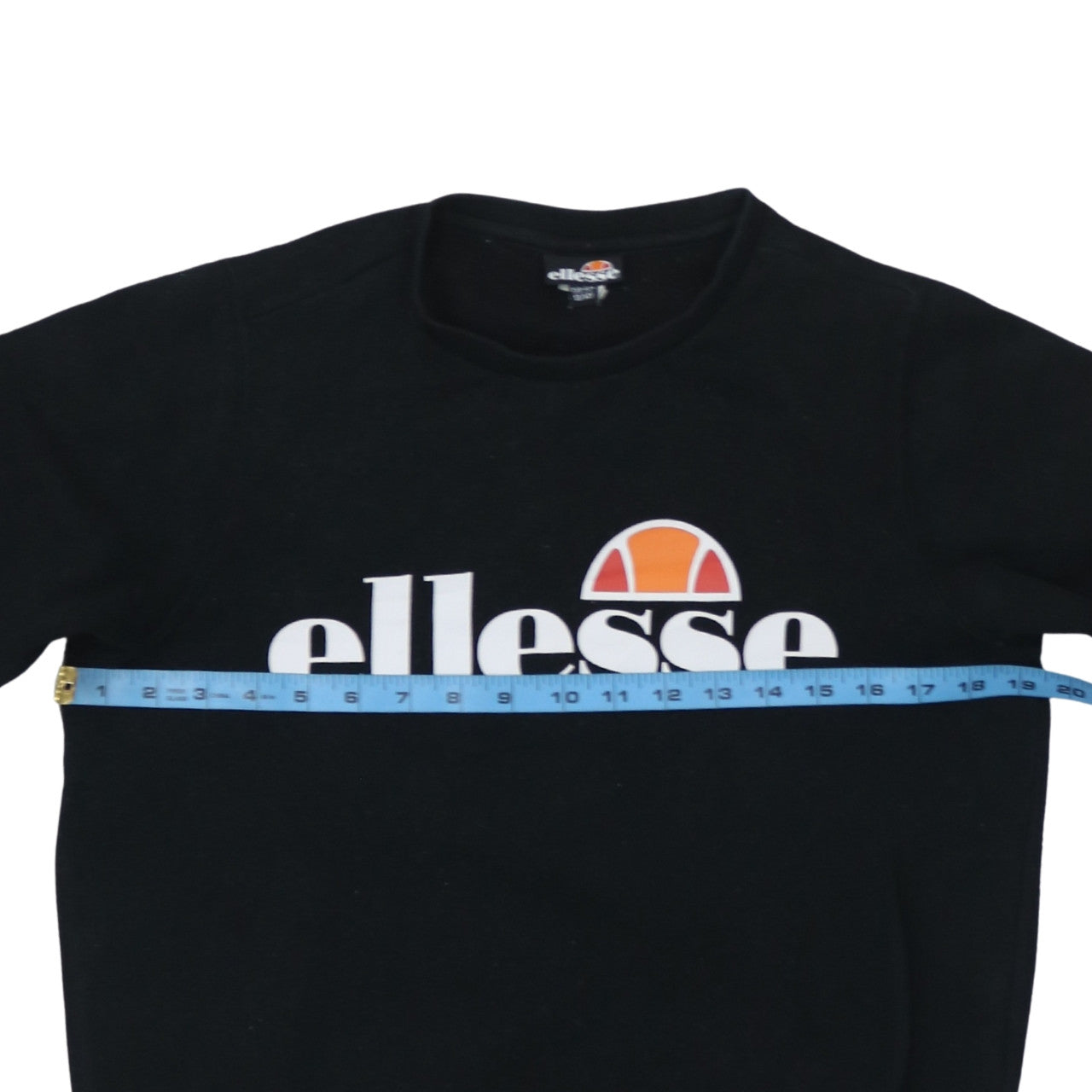 Ellesse Boys Black Sweatshirt Size 13-14 Years Cotton Blend Logo Jumper