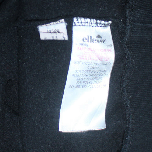 Ellesse Boys Black Sweatshirt Size 13-14 Years Cotton Blend Logo Jumper