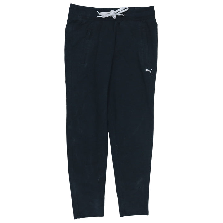 Puma Womens Black Jogger Trousers Size 10 Cotton Blend Activewear